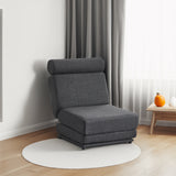 Single Sofa Chair Foldable Single Sofa Bed with Pillow,Portable Foldable Sofa Bed,Leisure Sofa Chair,Easy to Store, Dark Grey - V.I.P Digital Presence