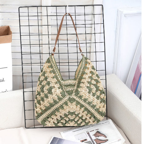 Hollow out straw woven bag woven belt armpit bag - V.I.P Digital Presence