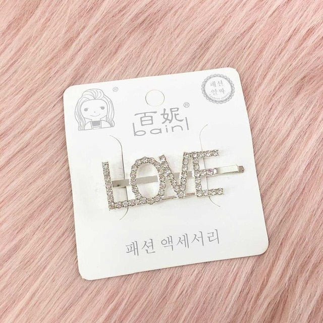 1PC Bling Letter Hairpins Headwear for Women Girls Hair Clips Pins Barrette Tools Hair Accessories - V.I.P Digital Presence