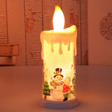 Christmas decoration candle light LED simulation flame candle Santa Claus snowman decoration night light - V.I.P Digital Presence