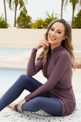 Cap, Printed Long Sleeve Swimwear, Pants and Mini Skirt Four-Piece Swim Set - V.I.P Digital Presence