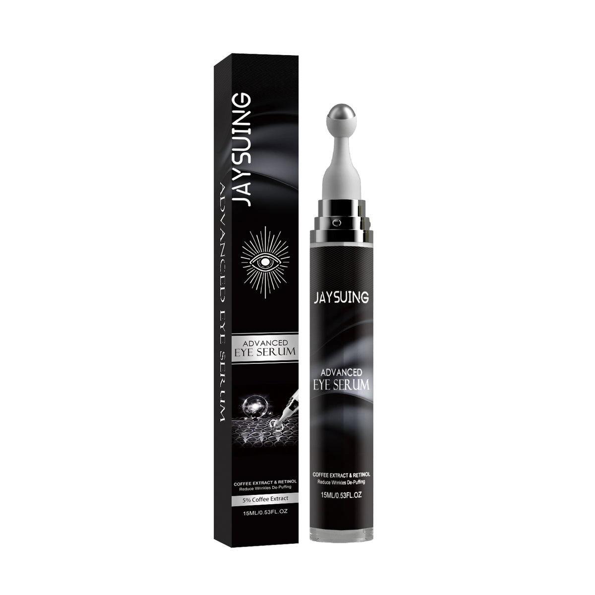 Crema de ojos Eye Roller con bolas de masaje para reducir líneas finas, bolsas, hinchazón y ojeras.