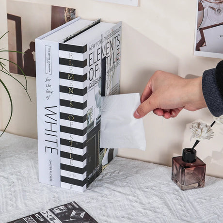 Book Style Tissue Box Napkin Holder Case Paper Box Container Fashion Hotel Storage Box Home Table Decoration Ornaments - V.I.P Digital Presence