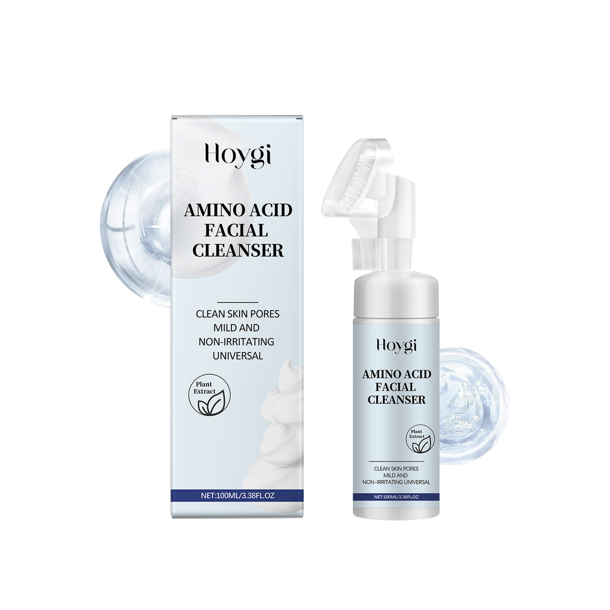 Limpiador espumoso suave Limpiador para la piel facial Hidratante y refrescante Control de grasa Limpiador hidratante