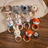 Carving Name Baby Soothing Bell Newborn Gift Bath Gift Knitted Cartoon Doll