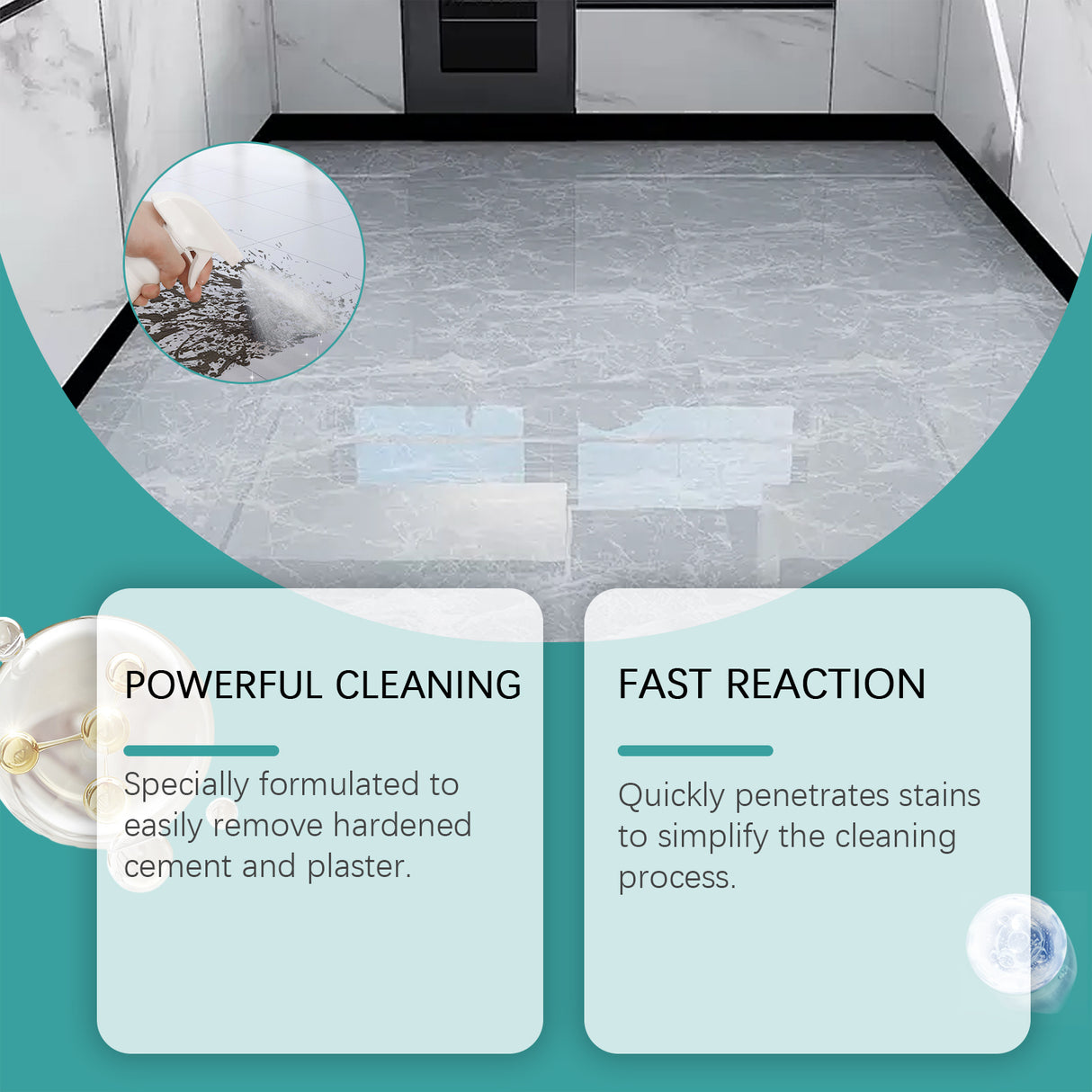 Cement Stain Cleaner Dissolves Wall Tile Cement Ash Concrete Cleaning Cleaner - V.I.P Digital Presence