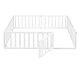Full Size Wood Daybed Frame with Fence White(OLD SKU:WF289662AAK)