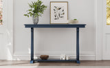 48-Inch Rustic Vintage Console Table --- Farmhouse Style Entryway Table with Open Shelf and Sturdy Construction (Navy) - V.I.P Digital Presence
