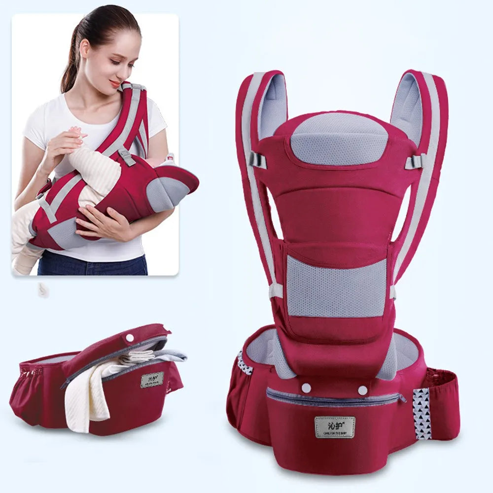 Portabebés ergonómico de 0 a 48 meses, 3 en 1, con asiento frontal, tipo canguro