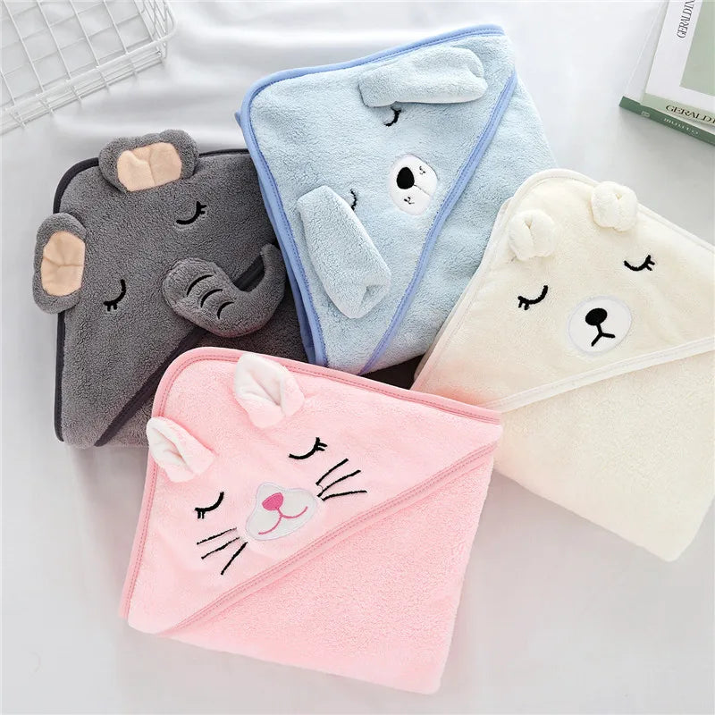 Toallas con capucha para bebés y niños pequeños, bata de baño para recién nacidos, toalla de baño súper suave, manta cálida para dormir, manta envolvente para bebés, niños y niñas.