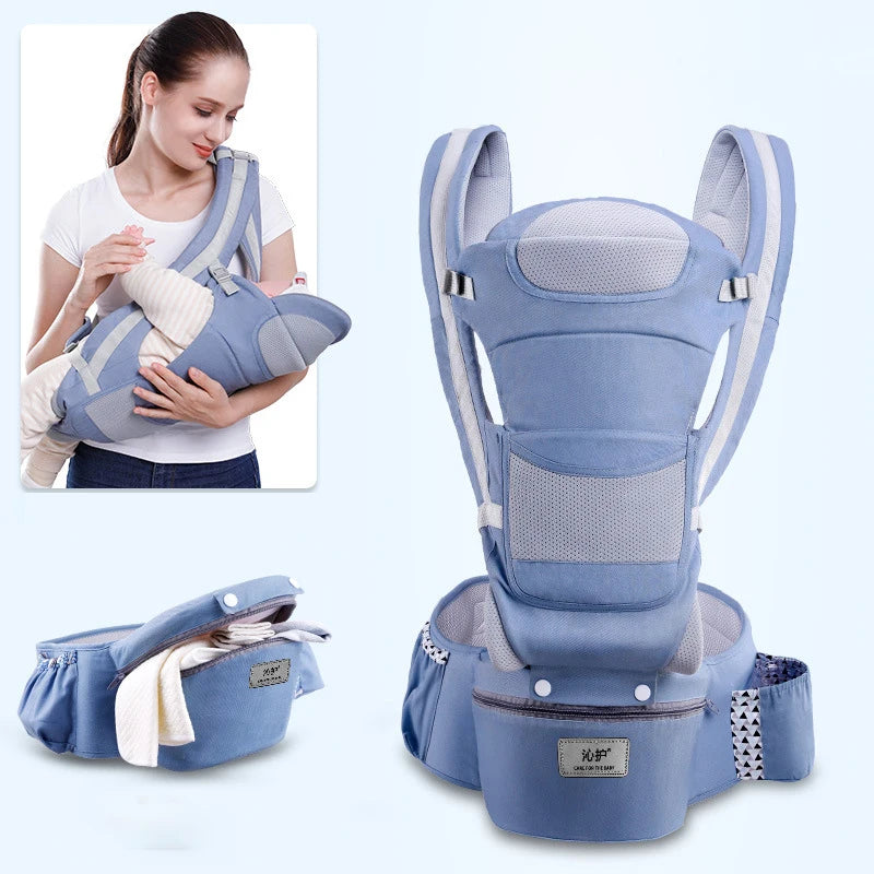 Portabebés ergonómico de 0 a 48 meses, 3 en 1, con asiento frontal, tipo canguro