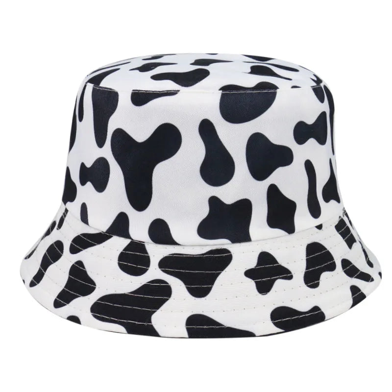 FOXMOTHER New Fashion Reversible Black White Cow Pattern Bucket Hats Fisherman Caps For Women Gorras Summer - V.I.P Digital Presence
