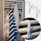 High Quality Hanger For Heated Towel Radiator Rail Clothes Hanger Bath Hook Holder Percha Plegable Scarf Hanger white 6pcs - V.I.P Digital Presence