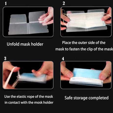 Dustproof Mask Folder Container Foldable Face Masks Folder Clip Safe Pollution Disposable Mask Storage Case Box Organizer - V.I.P Digital Presence