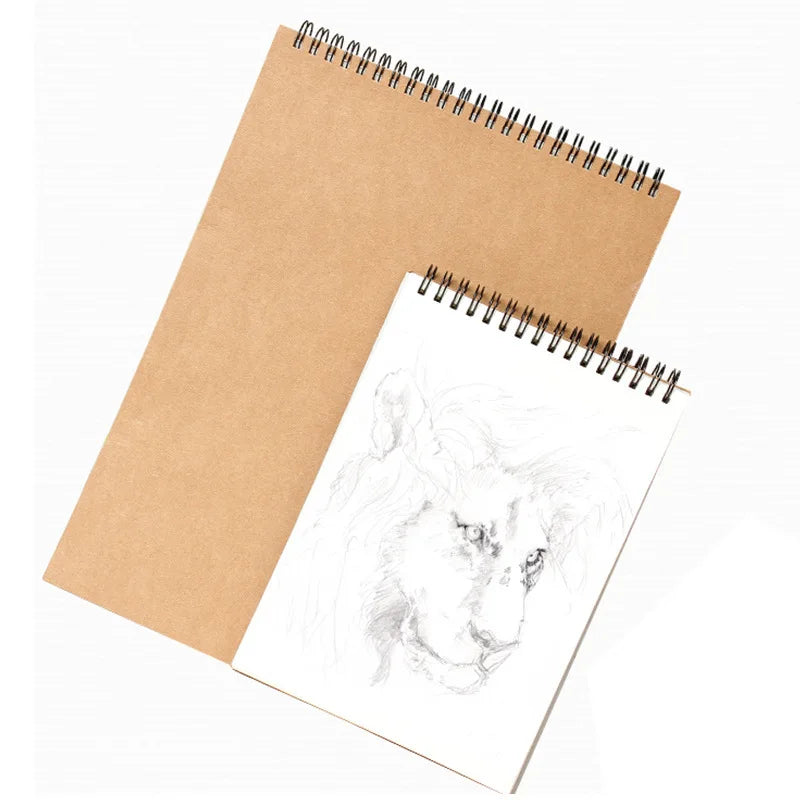 Brief kraft paper sketch book  A4  professional art coil sketch book - V.I.P Digital Presence
