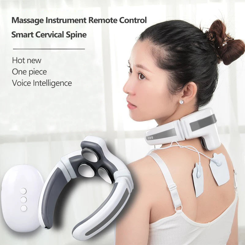 Smart Shoulder Neck Massager Electric Neck Massage  Health Care Relaxation Three Heads Relieve Stress  Fatigue Pain Relief tool - V.I.P Digital Presence