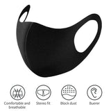 1PC Mouth Mask PM2.5 Anti Haze Black Dust Mask Nose Filter Windproof Muffle Bacteria Fabric Cloth Respirator Face Care - V.I.P Digital Presence