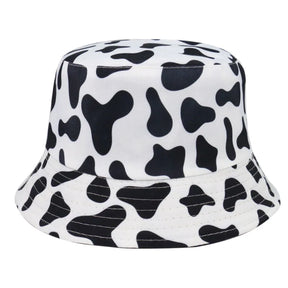 FOXMOTHER New Fashion Reversible Black White Cow Pattern Bucket Hats Fisherman Caps For Women Gorras Summer - V.I.P Digital Presence