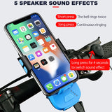 5 IN 1 Multifunction Bicycle Light USB Solar Charging Horn Phone Holder Power Bank Front Lamp For Bicycle Led Lamp Accessories - V.I.P Digital Presence