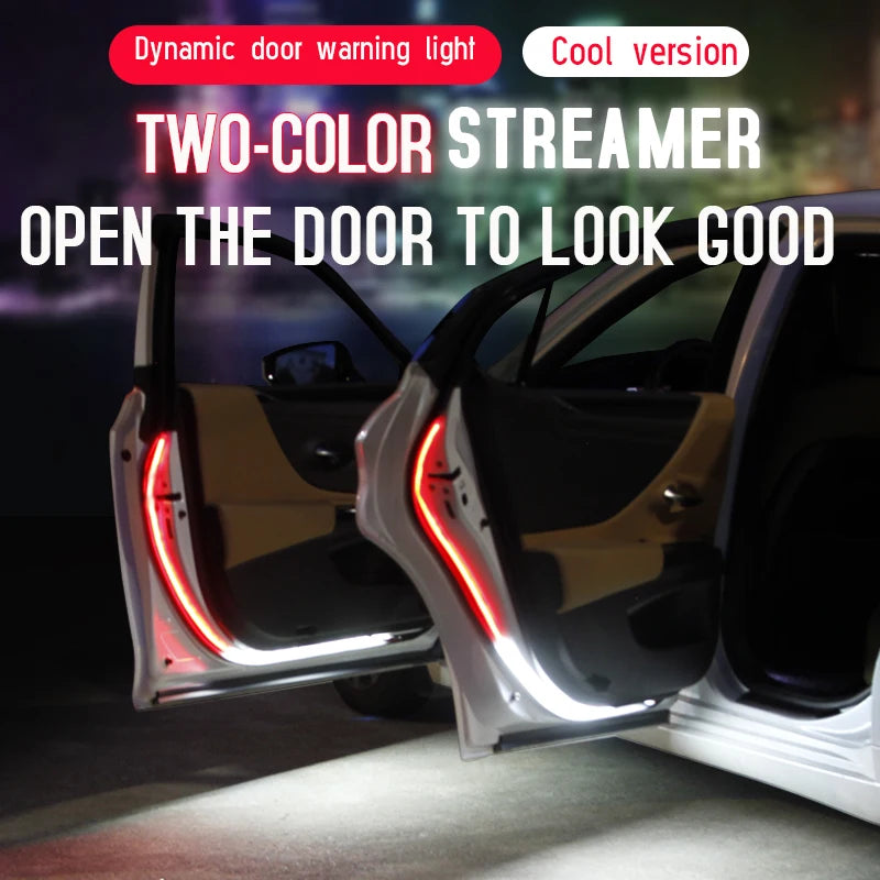 Led Car Door Warning Lights 120cm Anti-collision Strobe Flashing Safety Lamp Streamer Decorative Atmosphere Ambient Light 12V - V.I.P Digital Presence