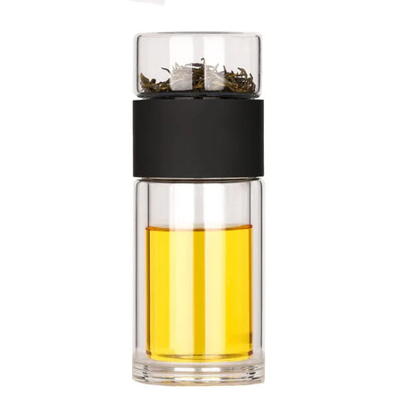 Portable Double Wall Glass Tea Mug Coffee Travel Cup Infuser Drink Bottle Tumbler Drinkware Eco-Friendly - V.I.P Digital Presence