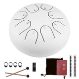 Tongue Drum 6 Inch Steel Tongue Drum Set 8 Tune Hand Pan Drum Pad Tank Sticks Carrying Bag Percussion Instruments Accessories - V.I.P Digital Presence