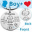 Lovely Personalized Baby Boys Girls Keychain  Name Birth Weight Height For Newborn Commemorate New Mom Dad Gift Keyring P026_C - V.I.P Digital Presence