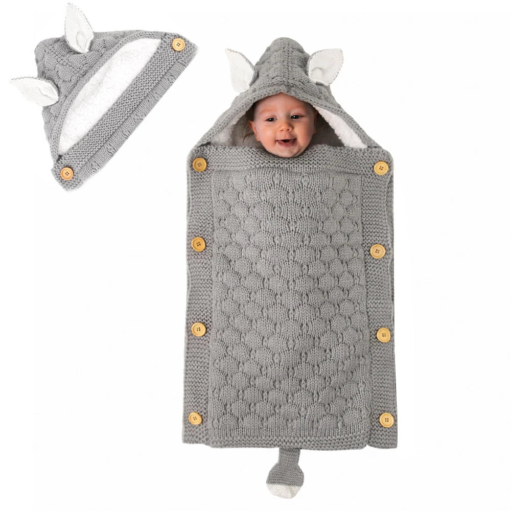 Baby Sleep Bag Newborn Sleepsack Warm Knitted Stroller Sleep Sack Toddler Knit Swaddling Blanket  for 1-12Months - V.I.P Digital Presence