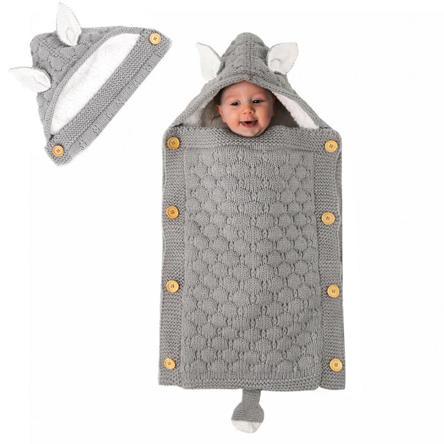 Baby Sleep Bag Newborn Sleepsack Warm Knitted Stroller Sleep Sack Toddler Knit Swaddling Blanket  for 1-12Months - V.I.P Digital Presence