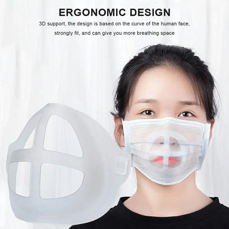 3D Mouth Mask Support Breathing Assist Help Mask Inner Cushion Bracket Food Grade Silicone Mask Holder Breathable Valve - V.I.P Digital Presence