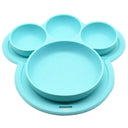 Plato de silicona de grado alimenticio para niños, plato para el hogar, plato para bebés, vajilla con forma de pata de oso, cuencos de dibujos animados para entrenamiento de niños, ventosa para niños pequeños
