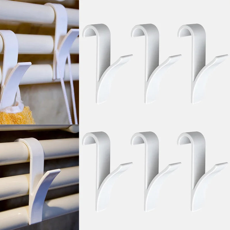 High Quality Hanger For Heated Towel Radiator Rail Clothes Hanger Bath Hook Holder Percha Plegable Scarf Hanger white 6pcs - V.I.P Digital Presence