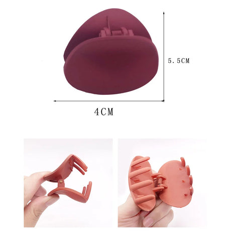 Korean Fashion Design Women Hair Claw Solid Color Hair Crab Retro Square Scrub Hair Clips - V.I.P Digital Presence