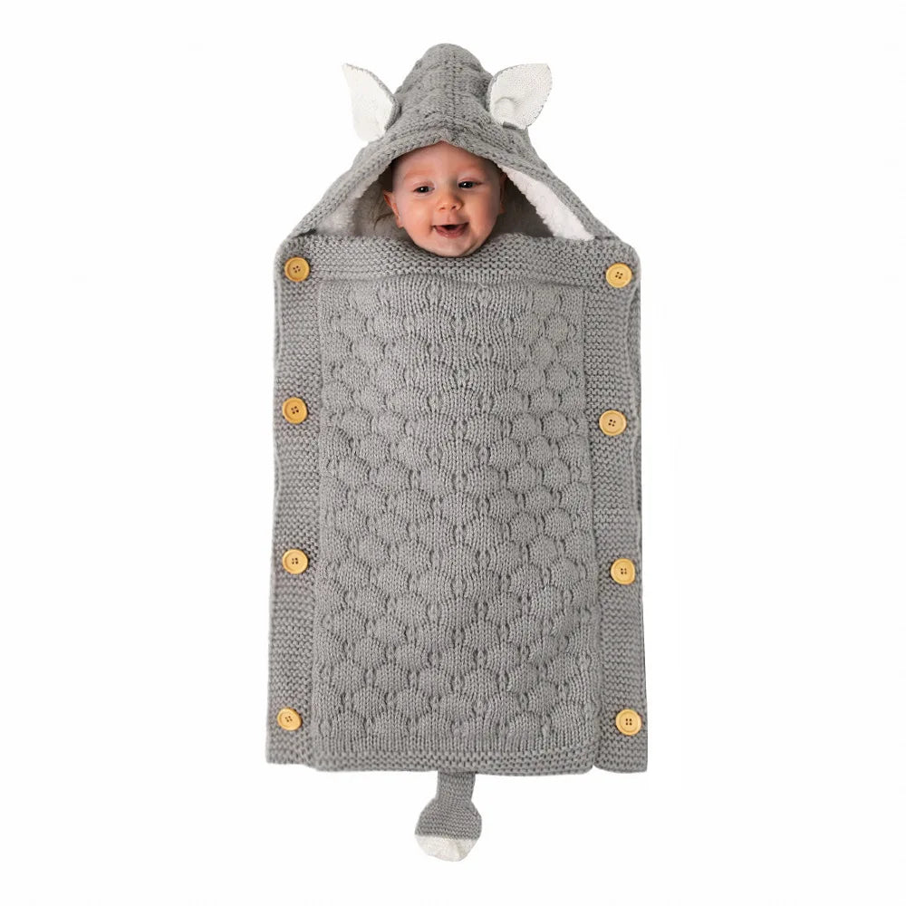 Baby Sleep Bag Newborn Sleepsack Warm Knitted Stroller Sleep Sack Toddler Knit Swaddling Blanket  for 1-12Months - V.I.P Digital Presence
