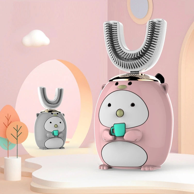 Smart U 360 Degrees Kids Sonic Electric Toothbrush Silicon USB Automatic Ultrasonic Teeth Tooth Brush Cartoon Pattern Children - V.I.P Digital Presence