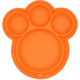 Plato de silicona de grado alimenticio para niños, plato para el hogar, plato para bebés, vajilla con forma de pata de oso, cuencos de dibujos animados para entrenamiento de niños, ventosa para niños pequeños