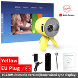 LEJIADA YG220 Mini Projector 3.5mm Audio Phone with screen Update Version Portable Pocket Cute Projector Video Player Kids Gift