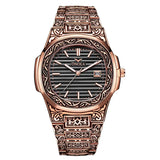 Fashion quartz watch men Brand ONOLA luxury Retro golden stainless steel watch men gold mens watch reloj hombre - V.I.P Digital Presence