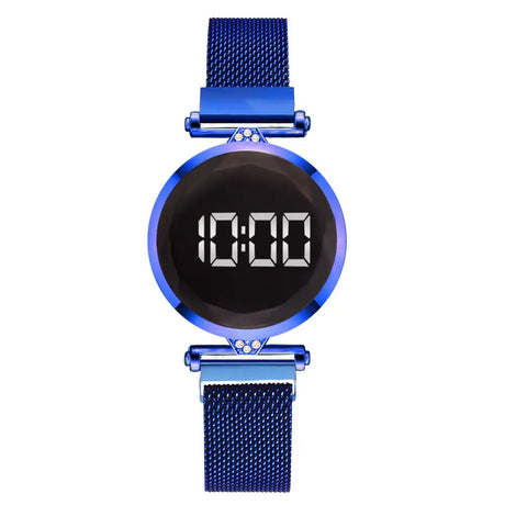 Luxury Digital Magnet Watches For Women Rose Gold Stainless Steel Dress LED Quartz Watch Female Clock Relogio Feminino Drop Ship - V.I.P Digital Presence