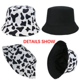 FOXMOTHER New Fashion Reversible Black White Cow Pattern Bucket Hats Fisherman Caps For Women Gorras Summer - V.I.P Digital Presence