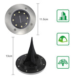 4Pcs Solar Power Disk Light 8LED Ground Lamp Light Spot Lamp for Outdoor Path Way Yard Garden Decking Lawn Waterproof - V.I.P Digital Presence