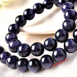 Factory price Natural Blue SandStone Round Loose Beads 16" Strand 4 6 8 10 12 MM Pick Size For Jewelry Making - V.I.P Digital Presence