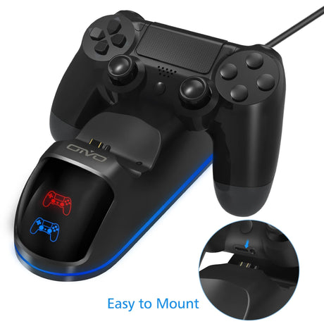 OIVO Fast PS4 Controller Charging Dock Station Dual Charger Stand with Status Display Screen for Play Station 4/PS4 Slim/PS4 Pro - V.I.P Digital Presence