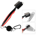 Cepillo para palos de golf, cepillo de limpieza de ranuras de golf de dos lados, kit limpiador de ranuras para bolas de wedge y putter de golf, herramienta de limpieza, accesorios de golf