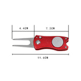 Herramienta plegable para sacar divots de golf con herramienta para pelotas de golf, limpiador de surcos, material de entrenamiento de golf, accesorios de golf, tenedor para putting green.