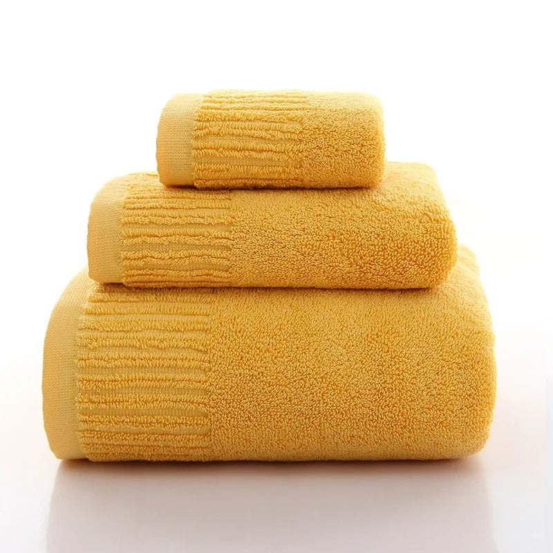 Juego de toallas de baño de algodón grueso, toalla de mano, toalla facial y toallas de baño para adultos, 10 colores, 100% algodón