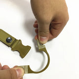 Mosquetón de nailon Molle para botella de agua, cinturón, mochila, gancho para colgar, hebilla para exteriores, herramienta de soporte