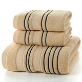 3Pieces Set Grey Cotton Towel Set for Men toalla 2pc Face Washcloth Hand Towel 1pc Bath Towel Camping Shower Towels Bathroom