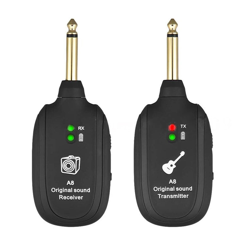 UHF Guitar Wireless System Transmitter Receiver Built-in Rechargeable Built- in Rechargeable wireless guitar transmitter - V.I.P Digital Presence