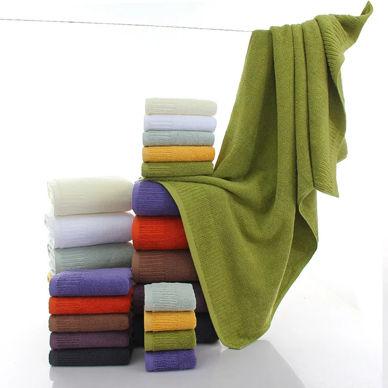Juego de toallas de baño de algodón grueso, toalla de mano, toalla facial y toallas de baño para adultos, 10 colores, 100% algodón